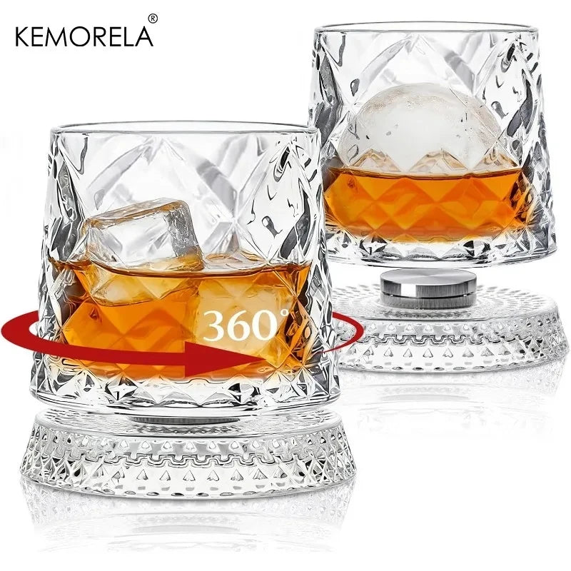 Spinning Whiskey Glass Set