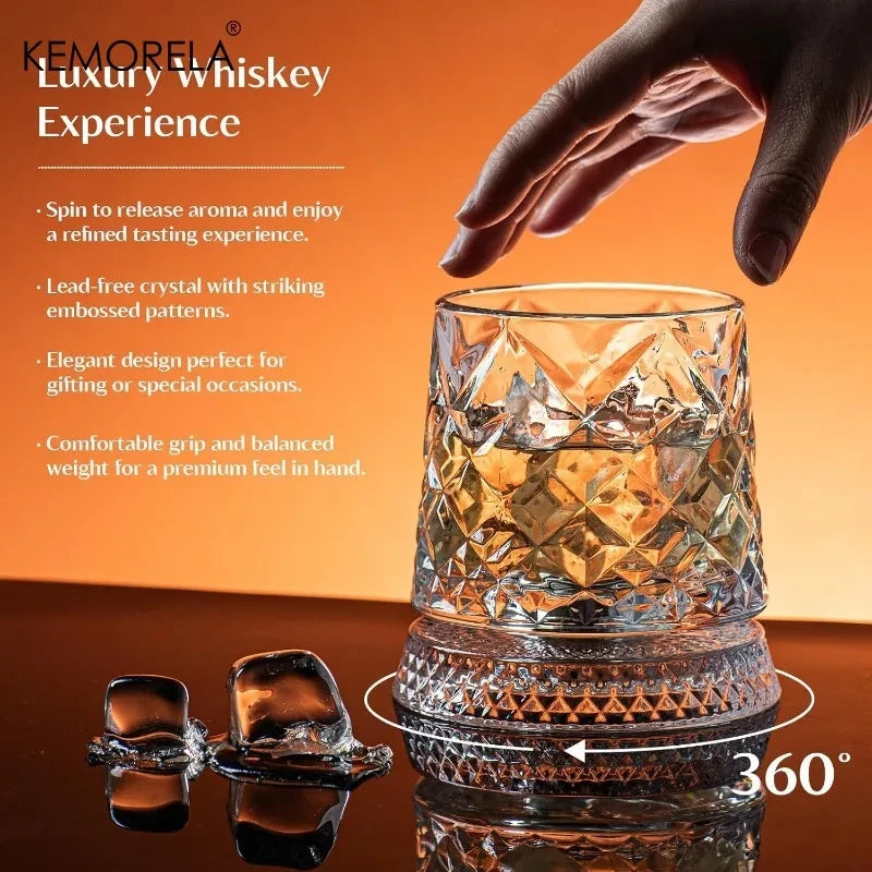 Spinning Whiskey Glass Set