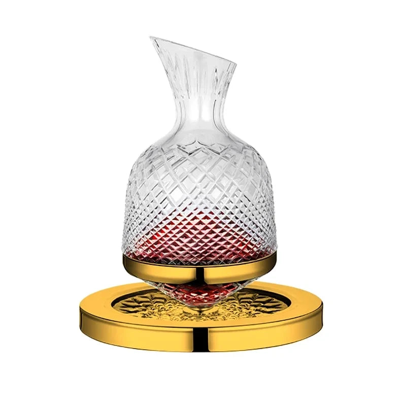 Rotating Crystal Whiskey Decanter