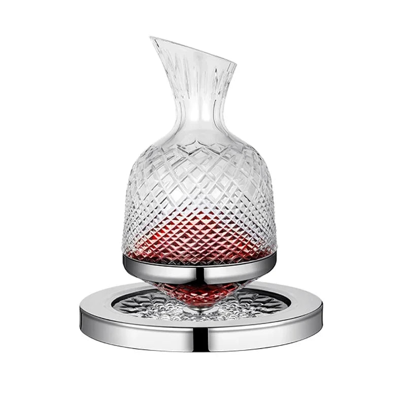 Rotating Crystal Whiskey Decanter