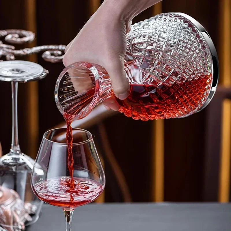 Rotating Crystal Whiskey Decanter