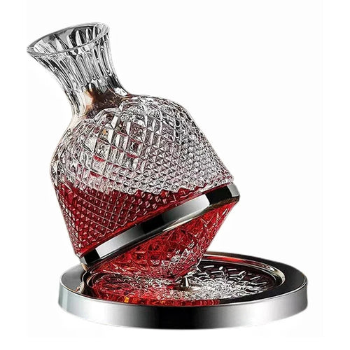 Rotating Crystal Whiskey Decanter