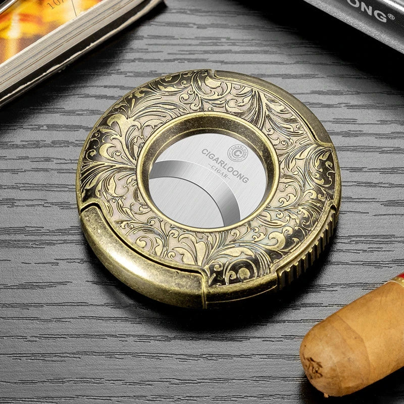 Engraved Bronze Cigar Guillotine